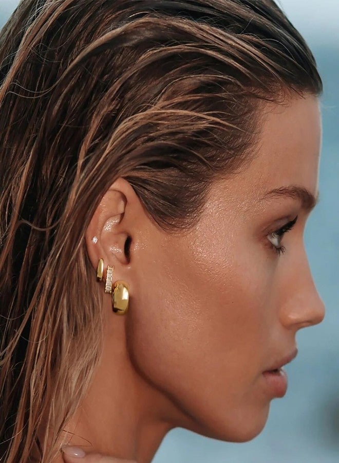 YOFECIO Small Gold Hoop Earrings for Women,Gold Huggie Hoop Earrings Hypoallergenic Trendy Dangle Cartilage Earring Sets for Multiple Piercing Lightweight Small Hoop Earrings Set for Women - Image 5